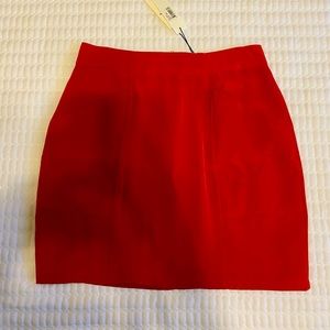 NWT Red Silk Fleur Du Mal Skirt Size 4